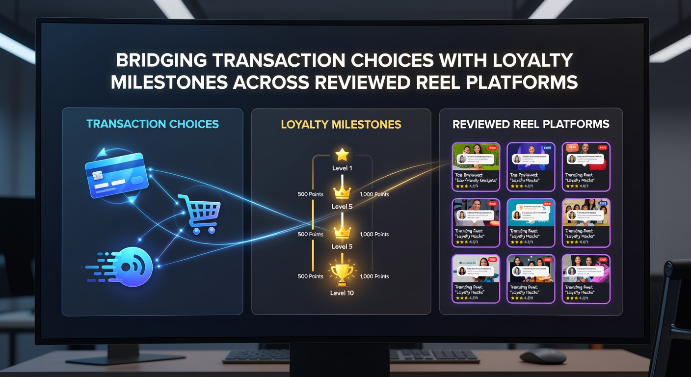 Loyalty milestone dashboard displaying transaction history and reward progress on a reel platform