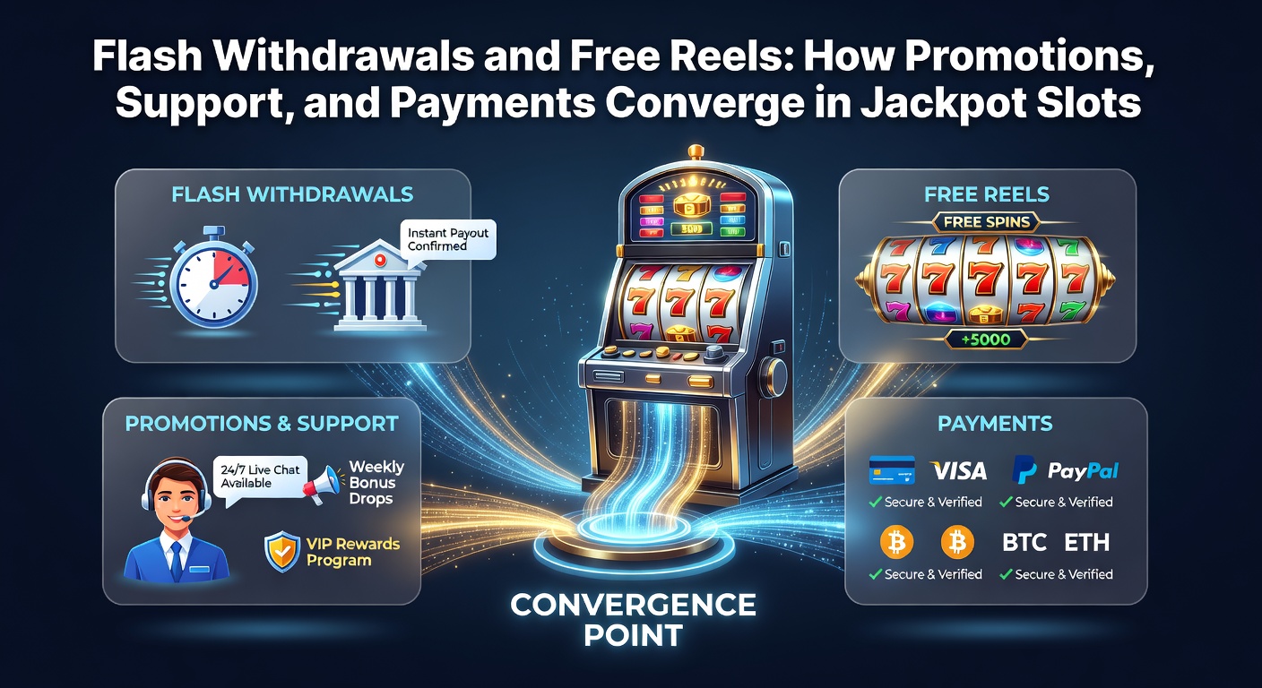 Visual of customer support chat integrating with payment icons and free reel promotions in a jackpot slot interface