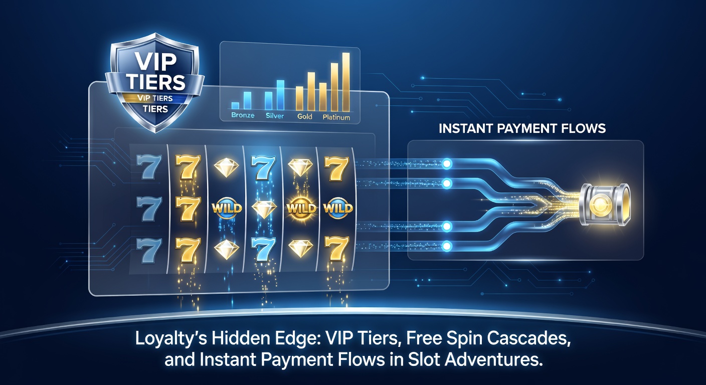 Dynamic cascade of free spins on a slot screen with glowing multipliers and VIP badge
