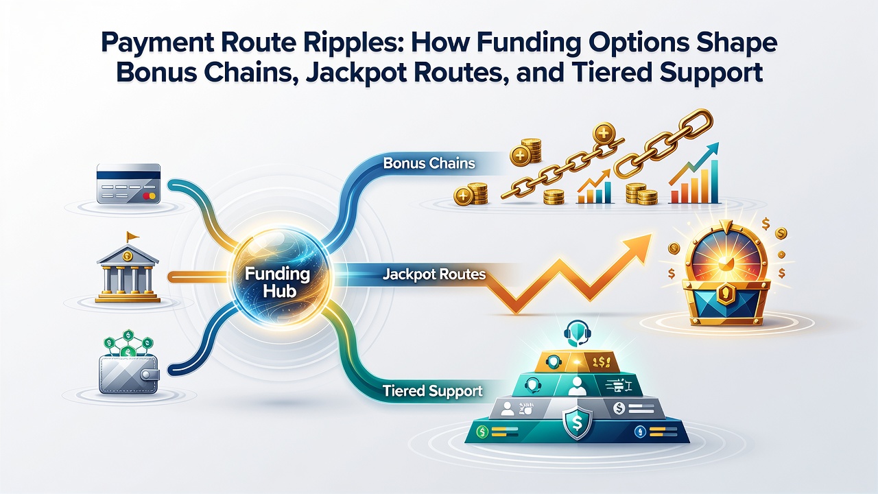 Diagram illustrating payment pathways connecting to jackpot routes and support tier escalations in mobile slots