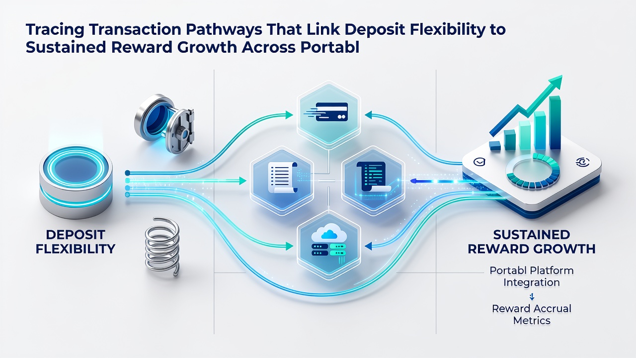 Flowchart illustration of transaction pathways from deposits to reward accumulation in mobile reel platforms